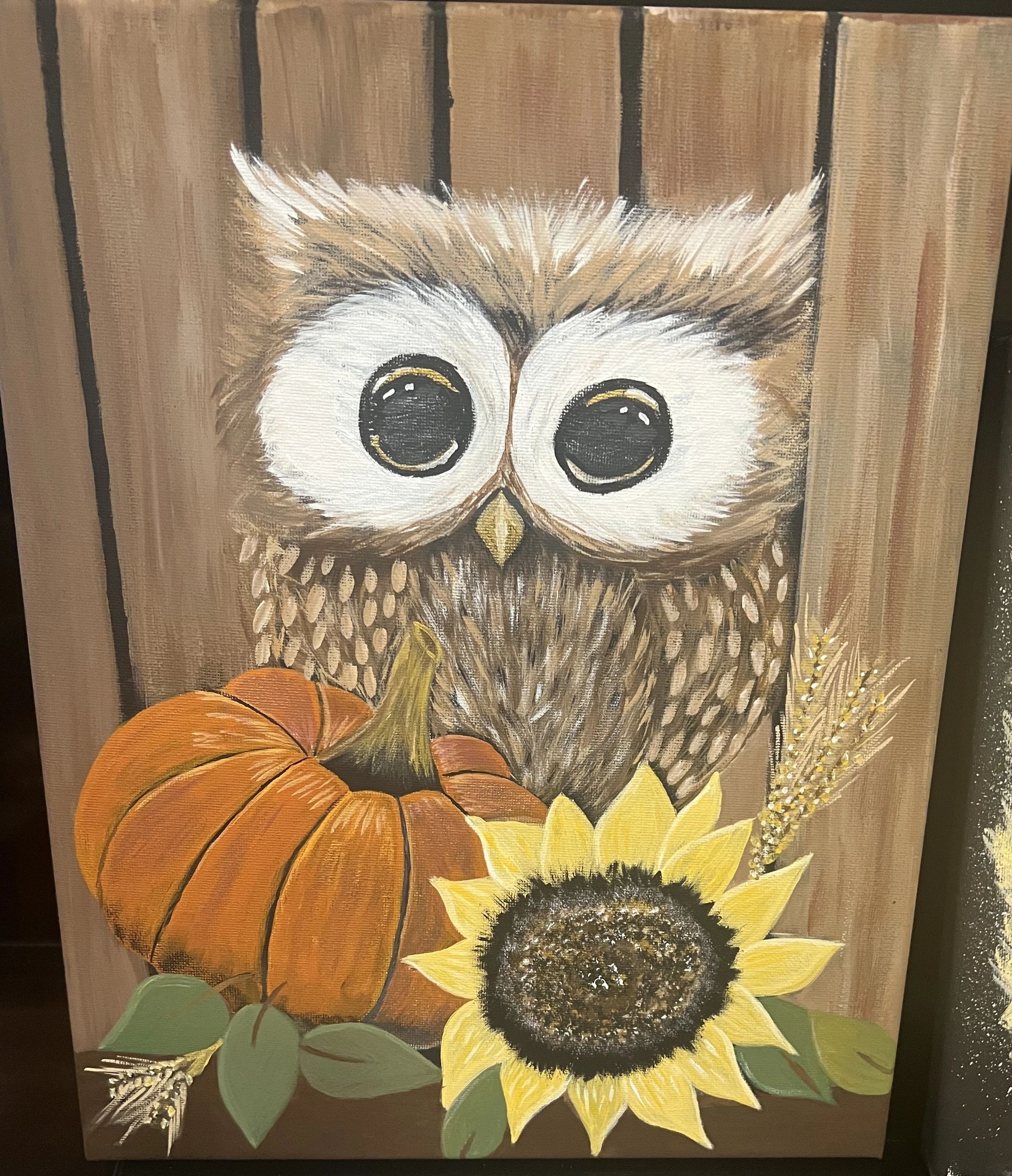 Fall Owl painting