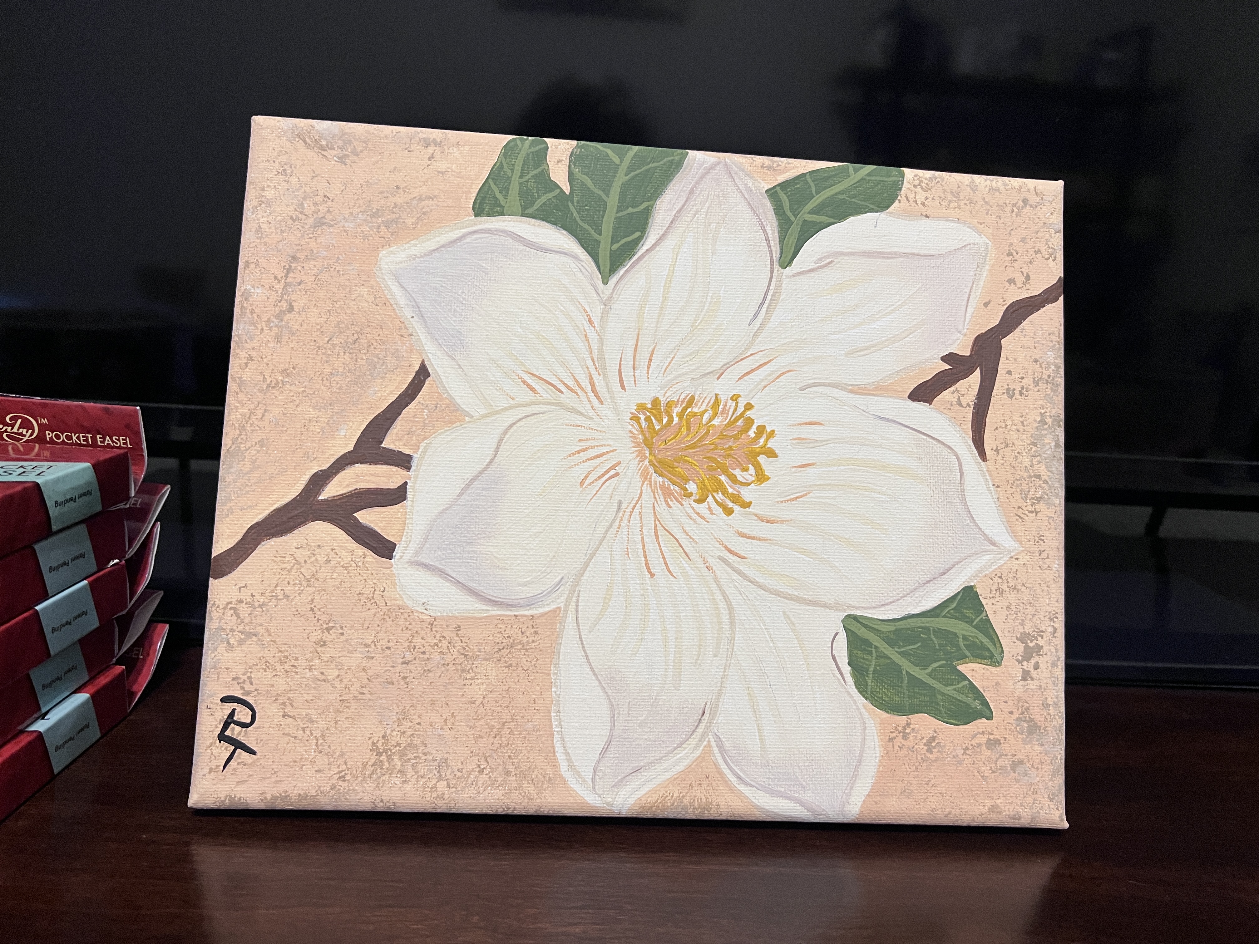 Magnolia flower painting